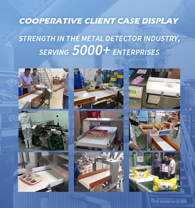 Nhựa cao su Thịt bánh quy đồ ăn nhẹ Conveyor Thực phẩm đông lạnh Máy dò kim loại công nghiệp 4