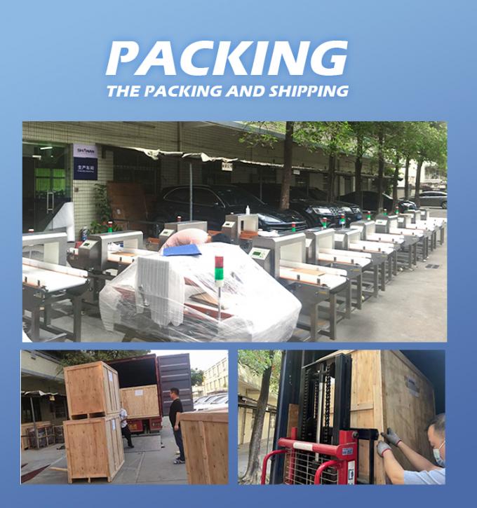 Nhựa cao su Thịt bánh quy đồ ăn nhẹ Conveyor Thực phẩm đông lạnh Máy dò kim loại công nghiệp 16