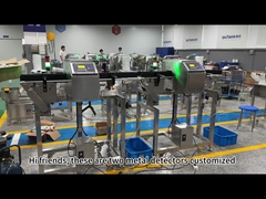 Thiết bị dò kim loại vận chuyển chất lượng thực phẩm với báo động âm thanh và ánh sáng