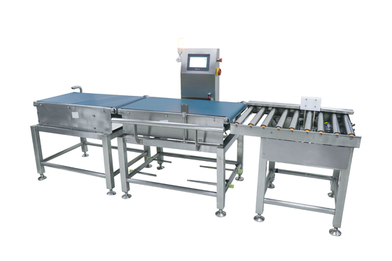 Máy kiểm tra trọng lượng conveyor với hệ thống từ chối Máy kiểm tra trọng lượng tự động Conveyor chai thực phẩm động