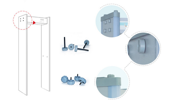 Camera quan sát WIFI Camera Màn hình cảm ứng Đi bộ qua Khung cửa dò kim loại cho Người bảo vệ / Công cộng / Cổng vòm