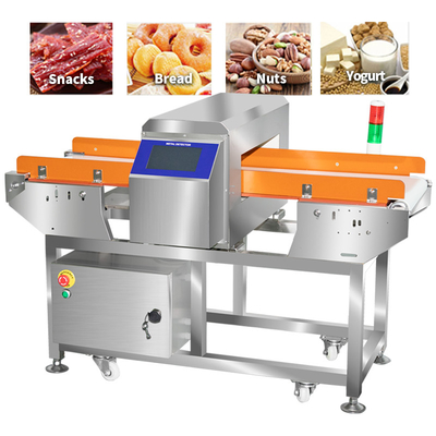 Màn hình cảm ứng phát hiện tất cả các loại kim loại vận chuyển Thịt Thực phẩm hải sản Bánh sô cô la Bánh kẹo hạt máy dò kim loại