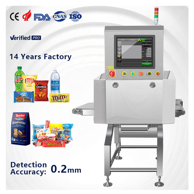 Máy X quang thực phẩm tiên tiến với nguồn điện 50Hz và vật liệu cơ thể SUS304 sơn gương