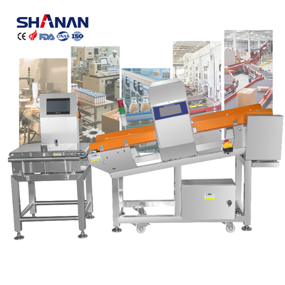 Máy dò kim loại công nghiệp kim loại kết hợp với máy cân kiểm tra để kiểm soát chất lượng thực phẩm