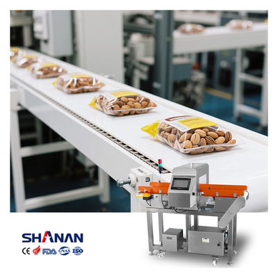 Vòng dây chuyền máy dò kim loại vận chuyển tốc độ cao Nhà máy chế biến thực phẩm công nghiệp Dòng sản xuất thực phẩm