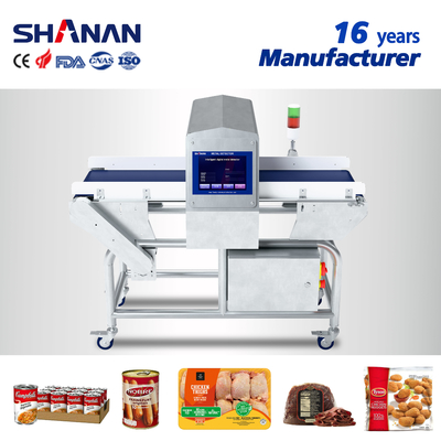 Máy dò kim loại băng tải xử lý kỹ thuật số có độ chính xác cao cho sản xuất thực phẩm, hạt, lon