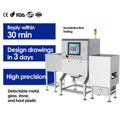 Thực phẩm lớp X Ray dây chuyền vận chuyển dây chuyền sản xuất dây chuyền phát hiện khiếm khuyết với từ chối