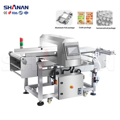 Nhựa nhôm bao bì Máy dò kim loại 0,8mm Độ nhạy Hệ thống từ chối tự động