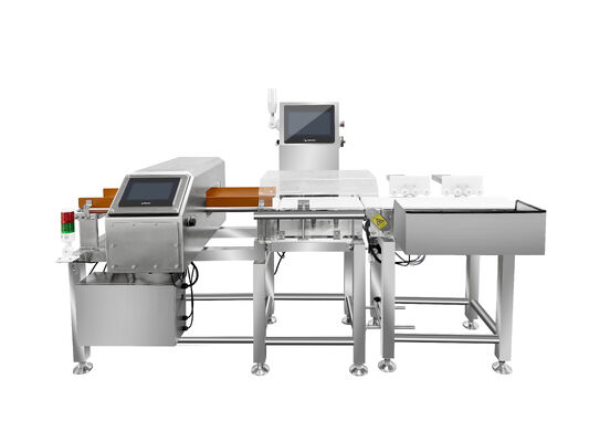 Ngành công nghiệp thực phẩm thực phẩm và bao bì Khám phá kim loại Bao bì trọng lượng Đánh nặng máy dò kim loại và kiểm tra hệ thống cân