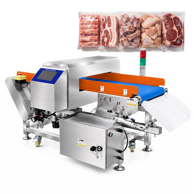 Máy phát hiện kim loại nhạy cao với máy vận chuyển cho thịt bò và thịt đông lạnh